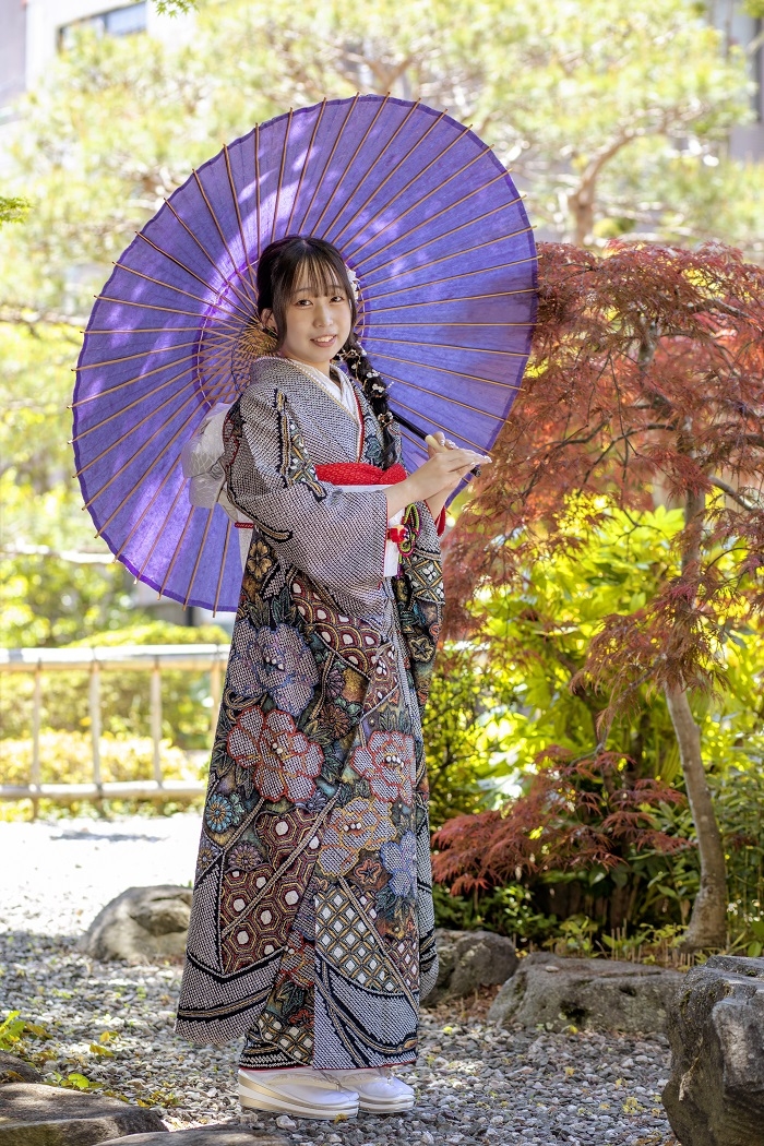 お母様の振袖で♪