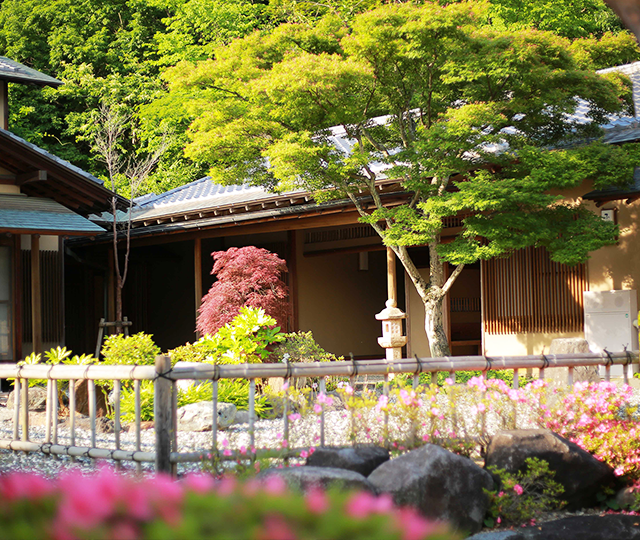 1000坪ある庭園を生かしたロケ撮影